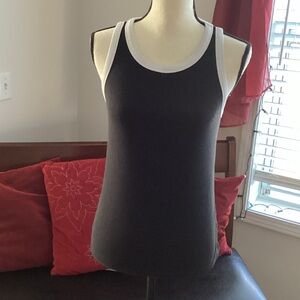 rachel zoe black with white trim tank top
